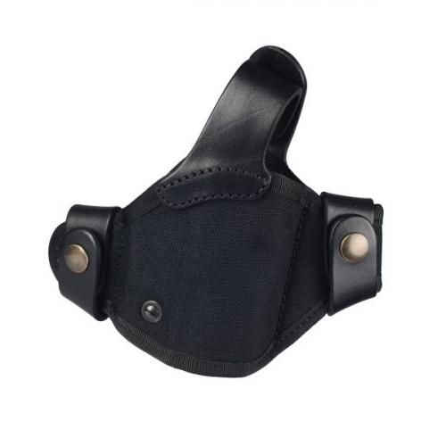 Synthetic molded quick release holster with lock