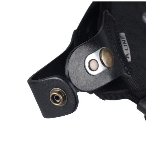 Synthetic molded quick release holster with lock
