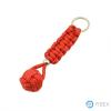 Monkey Fist Paracord Keychain with Stainless Steel Bead, Fire Noise
