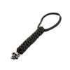 Paracord Lanyard Helix Black, with skull