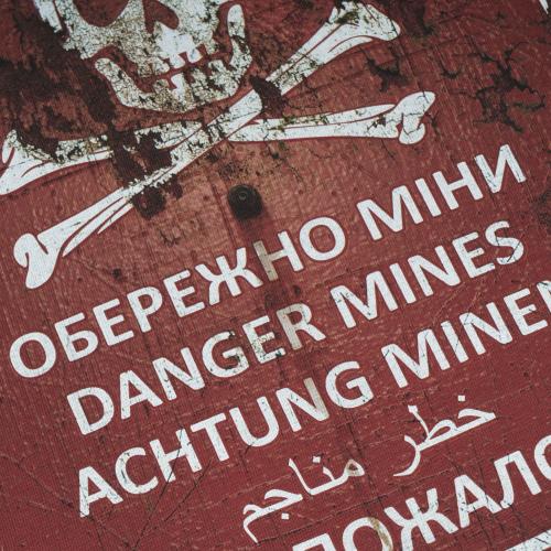 Military style T-shirt "Dangerous Mines", UA281-29891-OD-DNG