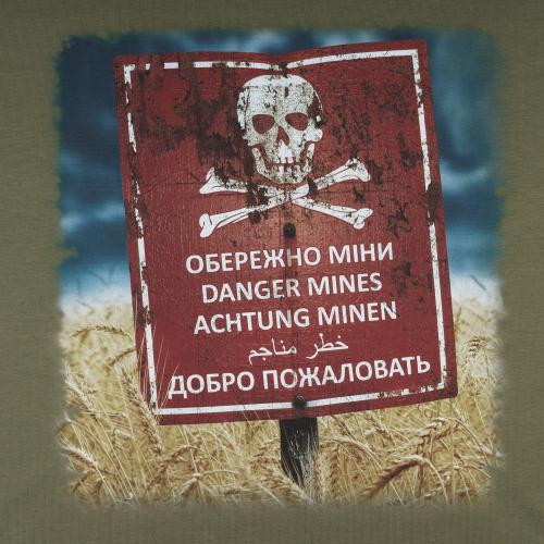 Military style T-shirt "Dangerous Mines", UA281-29891-OD-DNG