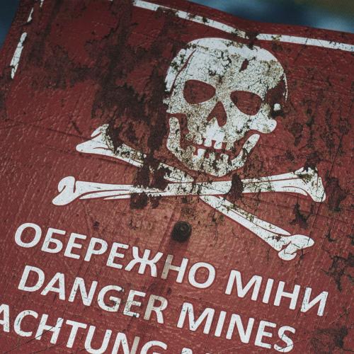 Military style T-shirt "Dangerous Mines", UA281-29891-OD-DNG