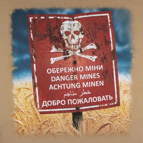 Military style T-shirt "Dangerous Mines", UA281-29891-TN-DNG
