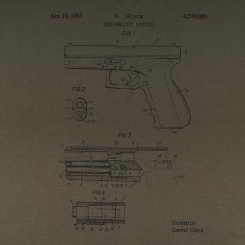 Футболка з малюнком "GLOCK Pistol Legend", UA281-29891-OD-GK - Prof1group Футболка з малюнком "GLOCK Pistol Legend", UA281-29891-OD-GK