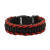 Paracord bracelet, Cobra weaving, with red binding