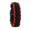 Paracord bracelet, Cobra weaving, with red binding