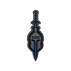 Нашивка "5.11 Tactical Spartan Blue Line Patch"