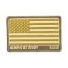 Тактичне спорядження - Нашивка 5.11 Tactical "USA Flag Woven Patch" Coyote