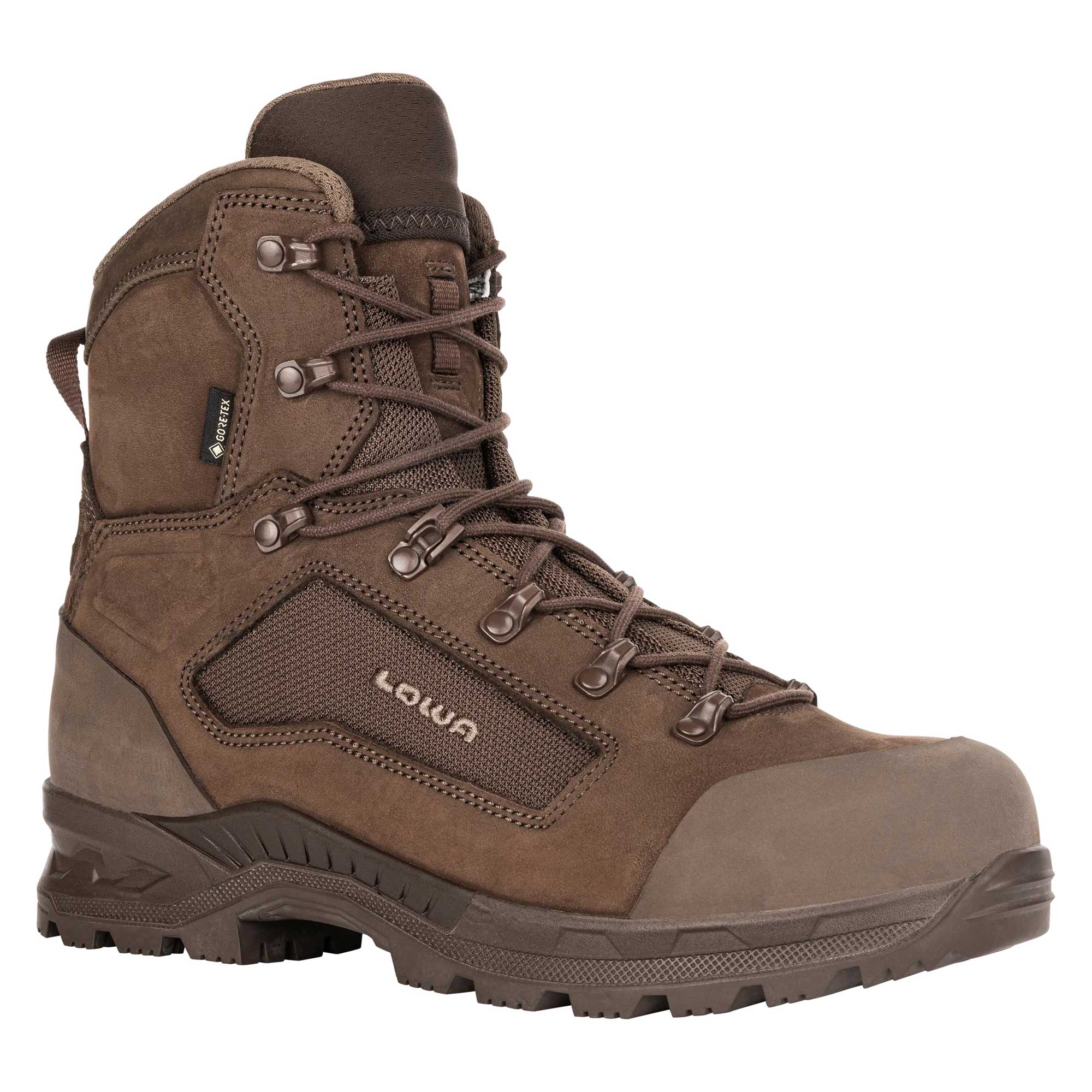 Buy Lowa Breacher N GTX Mid TF Boots, Dark Brown 210115/0493. Price