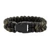 Paracord bracelet, "Piranha" weaving, black & black forest