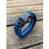 Paracord bracelet "Cobra" Survival, Black and Blue