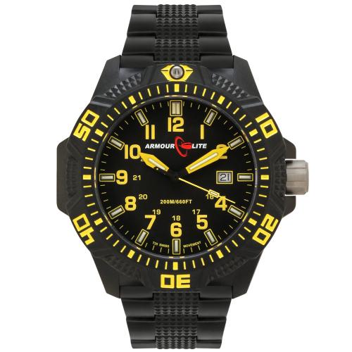 Годинник ArmourLite Caliber Yellow (ремінець з нержавіючої сталі), AL624 - Prof1group Годинник ArmourLite Caliber Yellow (ремінець з нержавіючої сталі), AL624