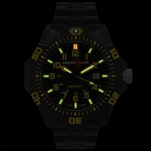 Годинник ArmourLite Caliber Yellow (ремінець з нержавіючої сталі), AL624 - Prof1group Годинник ArmourLite Caliber Yellow (ремінець з нержавіючої сталі), AL624