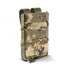 Open pouch for one AK/M16 magazine (camouflage Molle straps)