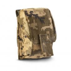 Closed pouch for a fragmentation grenade on Velcro
