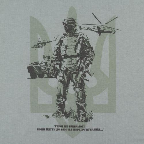 Military style T-shirt "Heroes don't die"