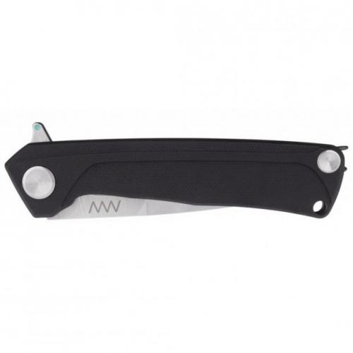 Folding knife ANV Knives "Z100" (Liner lock, G10 Black, Plain edge)