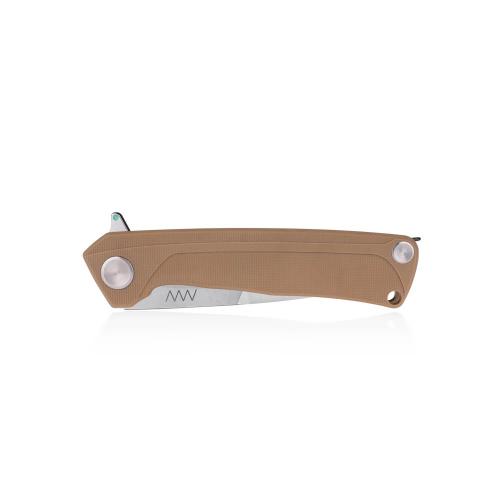 Ніж складний ANV Knives "Z100" (Liner lock, G10 Coyote, Plain edge), ANVZ100-012