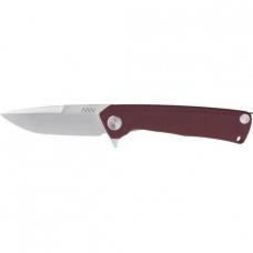 Folding knife ANV Knives "Z100" (Liner lock, G10 Red, Plain edge)