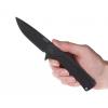 Folding knife ANV Knives "Z100" (DLC, Liner lock, G10 Black, Plain edge)