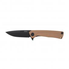 Нож складной ANV Knives "Z100" (DLC, Liner lock, G10 Coyote, Plain edge)