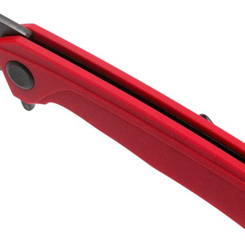 Ніж складний ANV Knives "Z100" (DLC, Liner lock, G10 Red, Plain edge), ANVZ100-025
