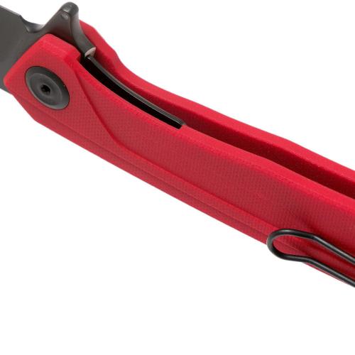 Ніж складний ANV Knives "Z100" (DLC, Liner lock, G10 Red, Plain edge), ANVZ100-025