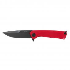 Folding knife ANV Knives "Z100" (DLC, Liner lock, G10 Red, Plain edge)