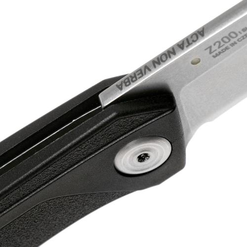 Ніж складний ANV Knives "Z200" (Liner lock, GRN Black, Plain edge)