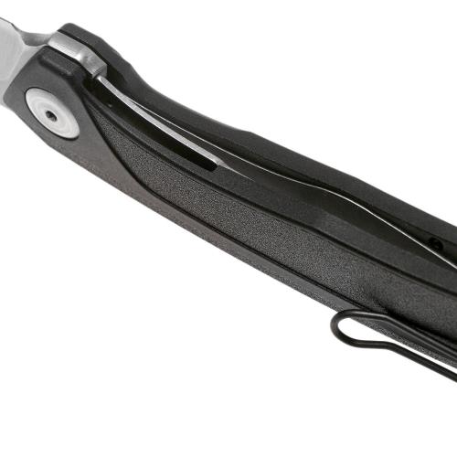 Folding knife ANV Knives "Z200" (Liner lock, GRN Black, Plain edge)