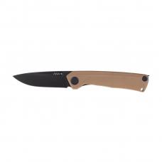 Folding knife ANV Knives "Z200" (DLC, Liner lock, G10 Coyote, Plain edge)