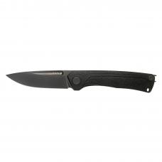 Folding knife ANV Knives "Z200" (DLC, Liner lock, GRN Black, Plain edge)