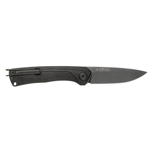 Folding knife ANV Knives "Z200" (DLC, Liner lock, GRN Black, Plain edge)