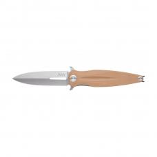 Folding knife ANV Knives "Z400" (Liner lock, G10 Coyote, Plain edge)