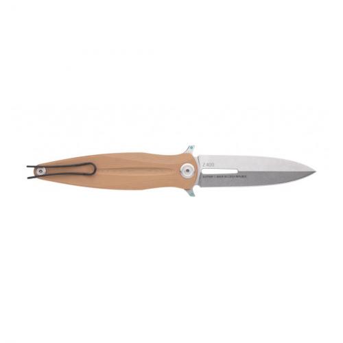 Folding knife ANV Knives "Z400" (Liner lock, G10 Coyote, Plain edge), ANVZ400-005