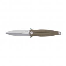 Folding knife ANV Knives "Z400" (Liner lock, G10 Olive, Plain edge)