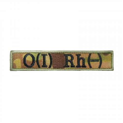 Camouflage patch "blood type" O (I) Rh-