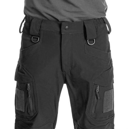 Mil-Tec Assault Softshell Pants Mens Military Tactical Hunting Trousers  Black