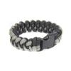 Paracord bracelet "Piranha" Survival, Black and Grey