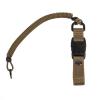 Safety pistol lanyard with quick-detachable carbine, coyote brown