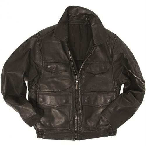 Шкіряна куртка Sturm Mil-Tec BGS Black Leather Jacket Used MOD.I (б.в.)