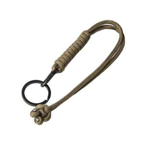 Paracord knife lanyard Scroll, Coyote brown