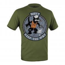 Футболка з малюнком "CAT NAVY"