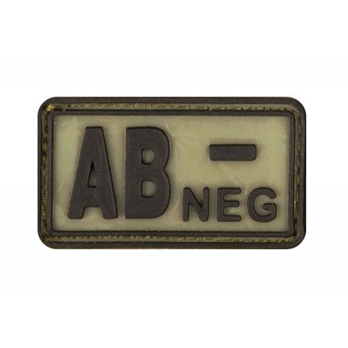 Шеврон гумовий група крові  "AB NEG-" на липучці, PV9014