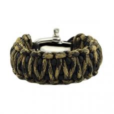 Double Cobra Bracelet with Adjustable Stainless Steel Clasp, Black and black forest