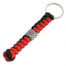 Paracord Keychain Aramitex "Viper Valkyrie" (brass bead silver-plated hand cast)