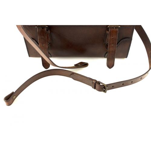 BROWN LEATHER BELT WITH STRAP