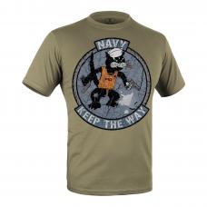 Military style T-shirt "CAT NAVY"
