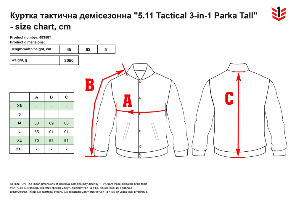 размерная сетка